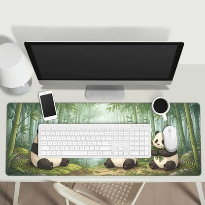 Panda Gaming Mouse Pad XL - 31.5x11.8 in Extended Large Mousepad with Stitched Edges, Breathable Desk Pad for Keyboard & Mouse - color: 14