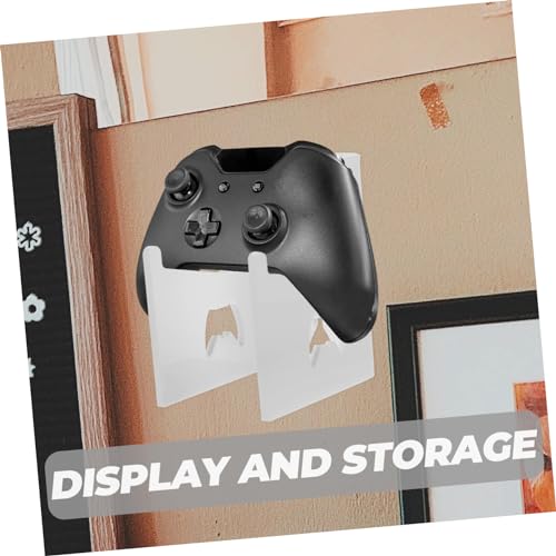 KONTONTY 1piece Game Controller Display Stand Sturdy Wall-mounted Storage Holder for Controllers and Headsets Neat Organizer for Gaming Accessories White