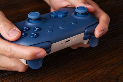 8Bitdo Ultimate 2C Bluetooth Controller for Switch/Switch 2 (Dark Blue) | Hall Effect Joystick Update, Remappable L4/R4 Bumpers, 6-axis Motion Control, Rumble Vibration and Turbo Function - color: Dark Blue