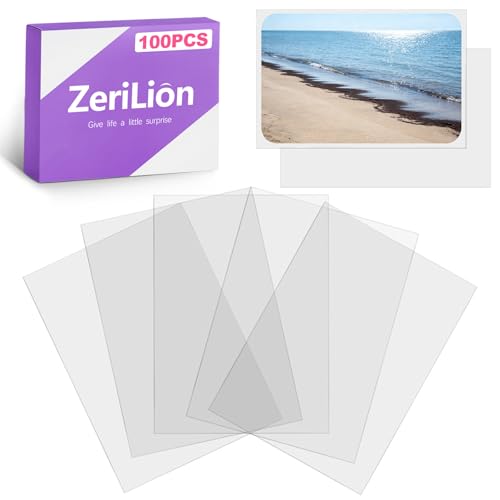 100 Pcs 59x90mm Clear Card Sleeves, Acid-Free PVC-Free Photocard Protectors for Trading Cards Collection, Standard Trading Card Album Pages Size