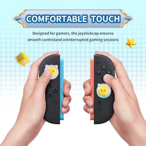 Swimming Duck Switch 2 Joycon Thumb Grips Caps, 4 PCS Cute Kawaii 3D Silicone Analog Thumbstick Button Cover for NS Switch 2 Joystick Caps - color: Swimming Duck for NS2