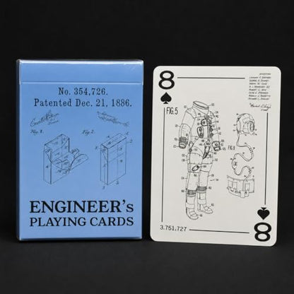 Engineering Gift for Engineers - Engineering Drawing Playing Cards - Mechanical, Electrical, Civil & Aerospace Engineer Gift - Graduation, Father's Day & College Gift for Him