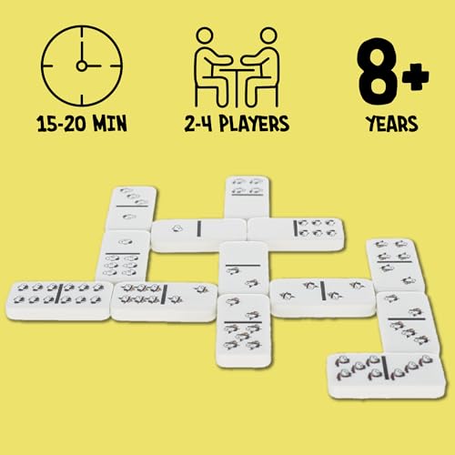 AQUARIUS Peanuts Family Double 6 Dominoes Game – Snoopy & Friends Classic Domino Set for Kids and Adults – 28 Durable Tiles, Officially Licensed Peanuts Merchandise, Fun Family Game Night Activity
