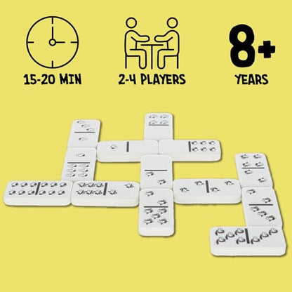 AQUARIUS Peanuts Family Double 6 Dominoes Game – Snoopy & Friends Classic Domino Set for Kids and Adults – 28 Durable Tiles, Officially Licensed Peanuts Merchandise, Fun Family Game Night Activity