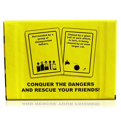 ORIGAMI WHALE Danger The Game: The Card Game of Bizarre Dangers and Rescues - Family & Adult Game Night - Easy to Learn - Party Games - Family Board Games - 3+ Players