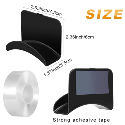 30 Pcs Headphone Wall Hangers Adhesive Gaming Headset Holder Hooks for Wall Mount Strong Universal Stand Hooks for Most Headphone Controller, Hat, Baseball Caps, Door, Closet (Black) - color: Black
