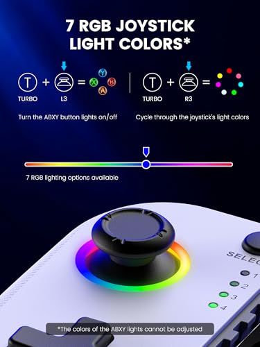 Mocagen MC1 Phone Controller for iPhone & Android – Ergonomic Grip, Low Latency, Case Friendly, Bluetooth Mobile Controller with Hall Effect Joysticks, Turbo, Portable Travel Companion for Car/Leisure - color: White