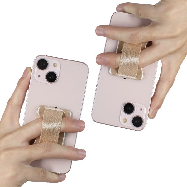Universal Phone Grip for Smartphones - Phone Holder for Hand for Back of Phone -Wireless Charging Compatible (Gold) - 2Pack - color: Gold