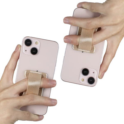 Universal Phone Grip for Smartphones - Phone Holder for Hand for Back of Phone -Wireless Charging Compatible (Gold) - 2Pack - color: Gold