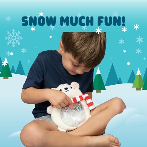 Chuckle & Roar Seek & Find Polar Bear Plush, Toddler Travel Toys, Ages 3+ | No-Reading Play, Back Pouch Storage, 25 Hidden Treasures, 40 Picture Challenges, Toddler Sensory Toys - style: Polar Bear