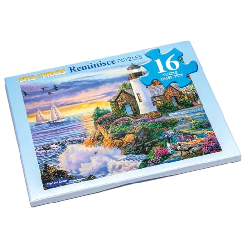 Bits and Pieces Large Piece Puzzles for Seniors, 10 in. x 13 in. Perfect Dawn Puzzle - 16 pc Extra Large Pieces Puzzles for Dementia Seniors, Alzheimer Puzzle Memory Aids for Seniors with Dementia - color: Perfect Dawn, size: 16 Piece