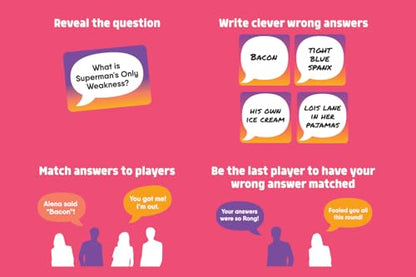 Gray Matters Games Wrong Answers Only: The Ultimate Adult Party Game – A Fun, Competitive Group Guessing Game for 8 Players, Ages 14 and Up – Perfect for Game Nights