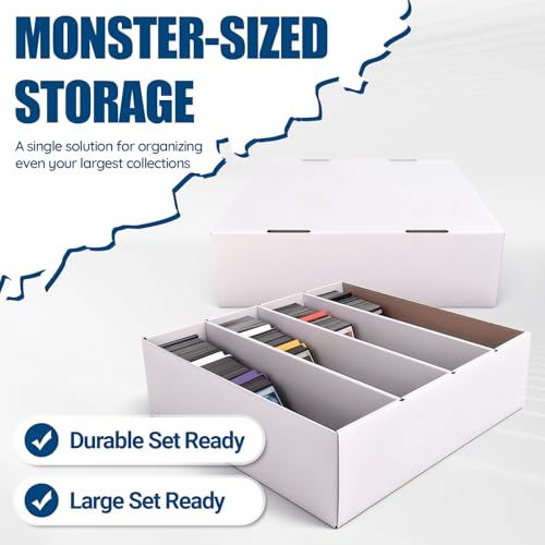 CHAIARRY 4-pack Sports Card Storage Boxes 3200 Count, Cardboard Trading Card, Large Capacity Card Cases for Baseball Cards, Sports Cards, TCG, MTG & All Trading Card Games
