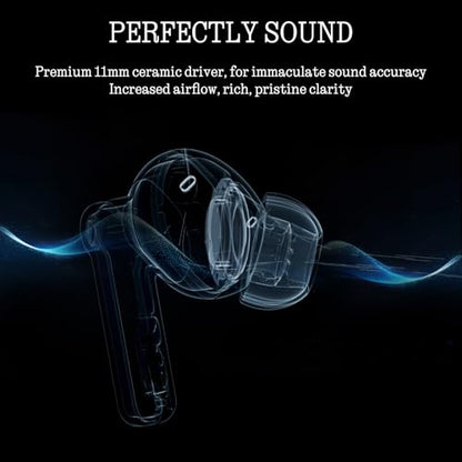 Nothing Ear Wireless Earbuds Bluetooth, 45dB Hybrid Smart ANC Earbuds, 11mm Deep Bass Boost, Hi-Res Audio with LDAC & LHDC 5.0, 6 Mics Call, 40.5H Playtime with Fast Charging Case, ChatGPT Supported - color: Black