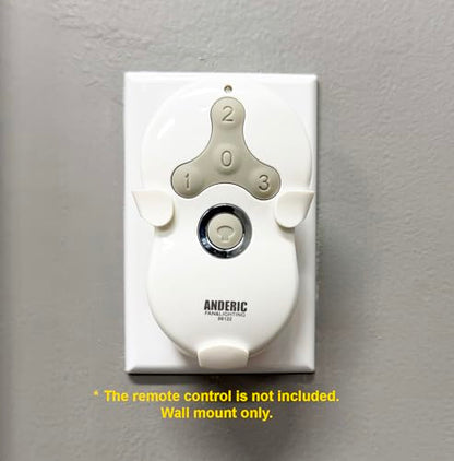 Anderic Wall Mount Bracket for Hunter 99122, 99123, RAN003, K047402 and Other Same Style Handheld Remote Control transmitters - 99122WM - White