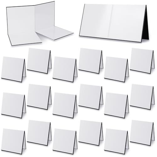 Zhanmai 4 Pcs Folding Blank Game Board 17 x 17 Inch Make Your Own Game Board, Quad Fold Dry Erase Blank Games Boards for School Classroom DIY Games Activities, 4 Folders - style: 17 x 17 in