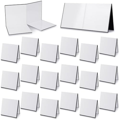 Zhanmai 4 Pcs Folding Blank Game Board 17 x 17 Inch Make Your Own Game Board, Quad Fold Dry Erase Blank Games Boards for School Classroom DIY Games Activities, 4 Folders - style: 17 x 17 in