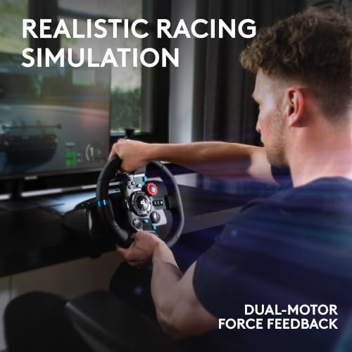 Logitech G G29 SE Driving Force Racing Steering Wheel and Pedals, Force Feedback, Genuine Leather Driving Force Shifter - for PS5, PS4 and PC, Mac - Black - style: PlayStation | PC