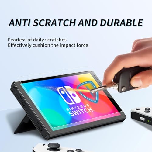 2-Pack AR Screen Protector for Switch OLED Model 2021/2023 - 7 Inch Anti-Reflection Soft Film, Easy Installation, 96% High Transmittance, More HD Than Tempered Glass, Scratch Resistant, Compatible with Switch OLED Handheld Game Console