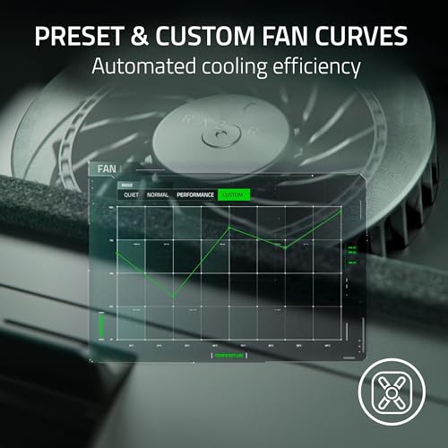 Razer Laptop Cooling Pad Adaptive Smart, Intelligent Fan Control | Airtight Pressure Chamber, Fits Most Laptops & Macbooks 14" to 18", Preset & Custom Fan Curves, 3 Port USB Type A, Chroma RGB