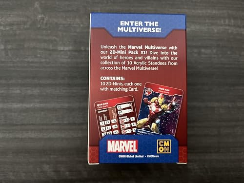 Marvel Multiverse RPG 2D Mini Pack #1 | Iconic Heroes & Villains! 10 Acrylic Standees with Bases & Collector Cards, Strategy Game, Ages 14+, 2-4 Players