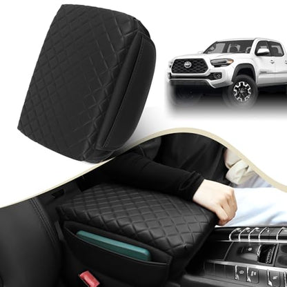 Console Cushion Cover for Toyota Tacoma 4Runner 2024 2025 2026 | SR SR5 Off-Road PreRunner TRD-Sport pro Limited Tacoma Organizer Armrest Storage Box Cover Tacoma Accessories - size: for tacoma 2024 2025