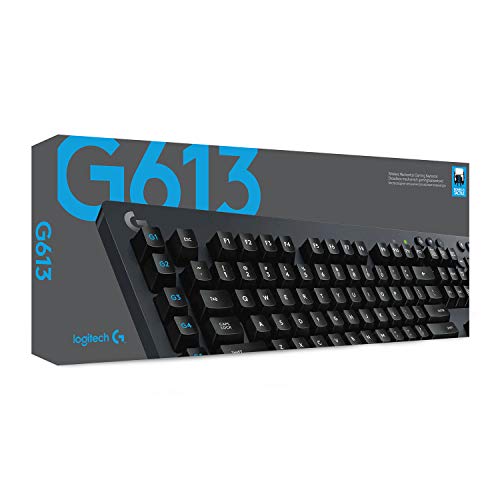 Logitech G613 Lightspeed Wireless Mechanical Gaming Keyboard, Multihost 2.4 GHz + Blutooth Connectivity - Black