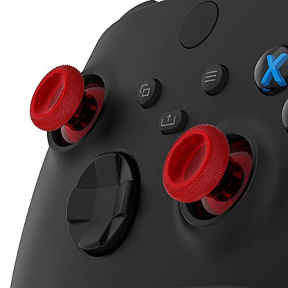 eXtremeRate Replacement Thumbsticks for Xbox Series X/S Controller, Joysticks Repair Kit Accessories, Custom Analog Stick Buttons for Xbox One S/X/Elite Controller - Clear Red - color: Clear Red