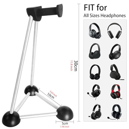 Headphone Stand, Desktop Headset Holder, Desk Earphone Stand, Gaming Headsets, for SteelSeries/Logitech/HyperX/Sony/Beats/Sennheiser/Anker/Xbox, and All Headphones.(Red) (Black) - color: black