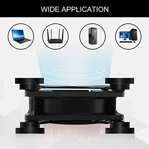 2Pack Quiet 80mm USB Fan Dual-Ball Bearings, USB Fan 5V, with L/M/H 3-Degree Speed Controller High Airflow Cooling Fan for Router Modem Receiver DVR PlayStation Xbox TV Box - size: 2Pcs 80mm