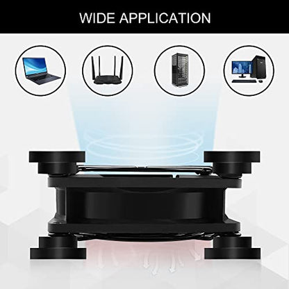2Pack Quiet 80mm USB Fan Dual-Ball Bearings, USB Fan 5V, with L/M/H 3-Degree Speed Controller High Airflow Cooling Fan for Router Modem Receiver DVR PlayStation Xbox TV Box - size: 2Pcs 80mm