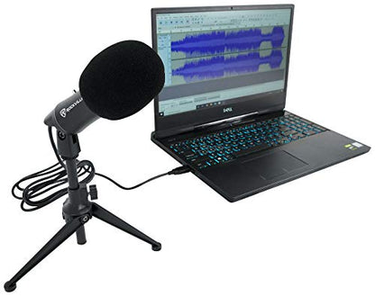 Rockville Z-Stream USB Condenser Computer Microphone for YouTube/Zoom | Podcasting/Streaming/Gaming, Includes Stand and Windscreen, Plug and Play, Mac/Windows, Omni-Directional