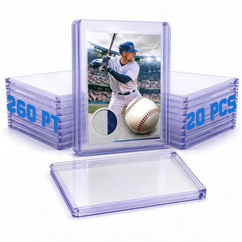 DEDC 20 Top Loader Thick Card Load Holder Storage for Trading Cards Sports Sleeves Hard Plastic 260 Point Protective Toploaders 3"x4" Rigid Memorabilia Collectibles - size: 260pt
