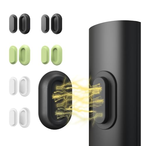 Magnetic Silicone Remote Control Holder Wall Mount for TV Fan 6 Pack | Upgraded Silicone Remote Caddy, Self-Adhesive Wall Mount, Remotes Control Organizer Storage, Air Conditioner Remote Holder - color: 2 Black, 2 White, 2 Green
