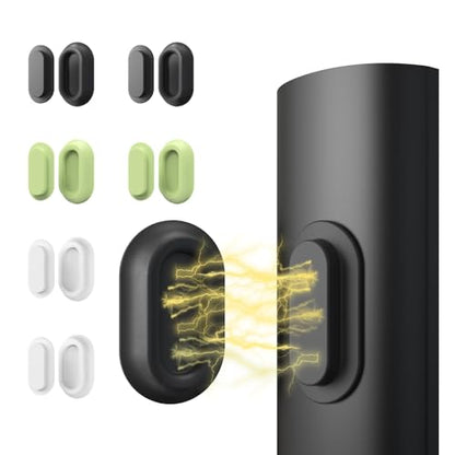 Magnetic Silicone Remote Control Holder Wall Mount for TV Fan 6 Pack | Upgraded Silicone Remote Caddy, Self-Adhesive Wall Mount, Remotes Control Organizer Storage, Air Conditioner Remote Holder - color: 2 Black, 2 White, 2 Green