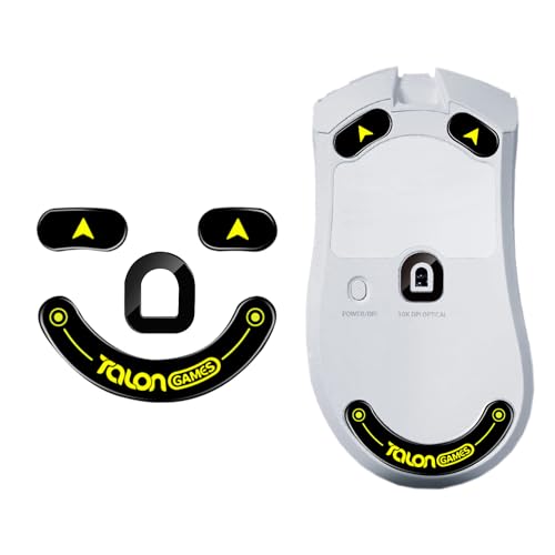 TALONGAMES Curved Edges Ultra Strong Glass Mouse Skates Feet Compatible with Razer DeathAdder V3 Pro Gaming Mouse Feet Replacement,Super Smooth Glide Fast and Durable Sole - color: For DeathAdder V3 Pro
