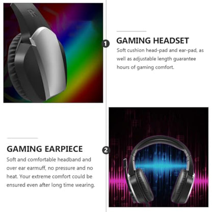 GANAZONO Professional Gaming Headset with Noise-canceling and Sound Absorption Features, Plastic Over-Ear Gaming Headphones for Computer Use, for Watching Movies and Chat