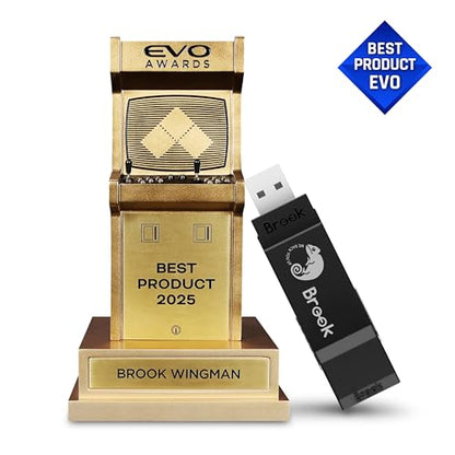 Brook Wingman XE2 Wireless Controller Adapter [Exclusive Version] 2-in 1 Converter for PS5, PS4, Xbox Series, NS, NS 2 & PC Supports Turbo, Remap, Lag-Free Play Includes Keychain