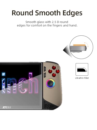 Screen Protector for MSI's New Claw 8 AI+ Handheld Game Console,Tempered Glass Film Anti-Scratch High Touch Sensitivity,3 Pack