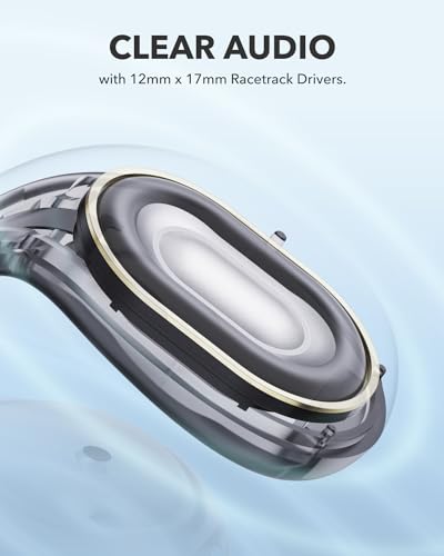 Soundcore C30i by Anker, Open-Ear Earbuds, Clip-On Headphones, Lightweight Comfort, Stable Fit, Firm-Shell Design, Attachable Ear Grips, Big Drivers for Clear Audio, 30H Play, IPX4 Water-Resistant | Lightweight Comfort, Stable Fit, Firm-Shell Design, Clea