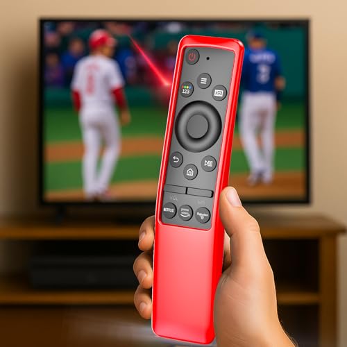 Remote Cover for Samsung Smart TV, Silicone Protective Case for BN59 Series Controller Skin Sleeve Red - color: Red