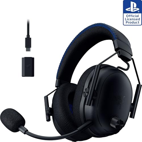 Razer BlackShark V3 Pro Wireless ANC PlayStation Gaming Headset, Black | Full Band Mic, 50mm Drivers, 2.4 GHz, Bluetooth, 3.5mm, Works with PC, Mac, Nintendo Switch, Smartphone, 70 Hr Battery - color: Black, style: PS5