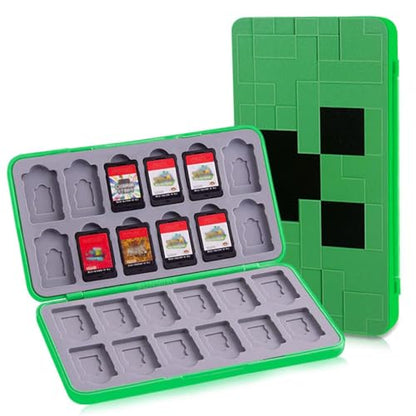 Game Card Case for Nintendo Switch/Switch 2/OLED/Lite, Portable Switch Game Case Magnetic Closure Switch Game Holder with 24 Slots for Games Cards & SD Cards Durable Cartridge Cases Hard Shell, Green - color: Green