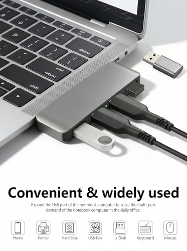 Right USB Hub, Cable-Free USB Splitter,Portable USB Hub for Laptop | One-hand Operation & Device Protection,Plug and Play,cordless integrated design,5Gbps High Speed Transfer - style: Right USB 3.0 Hub