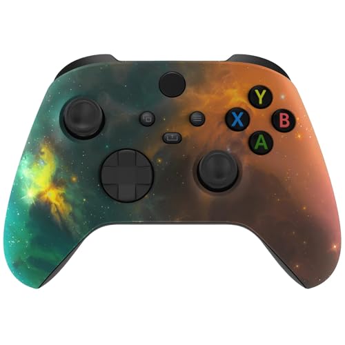 Stealth Controllers Wireless Controller for Xbox Series S, Xbox Series X, Xbox One - Soft Touch Feel - Custom Series S/X Controller (Green/Orange Galaxy) - color: Green/Orange Galaxy