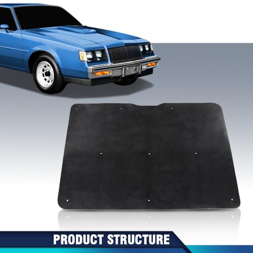 PIT66Hood Insulation Pad 1/2" W/ Clips Compatible with Buick Regal 1981-1987 - style: 1981-1987 Buick Regal