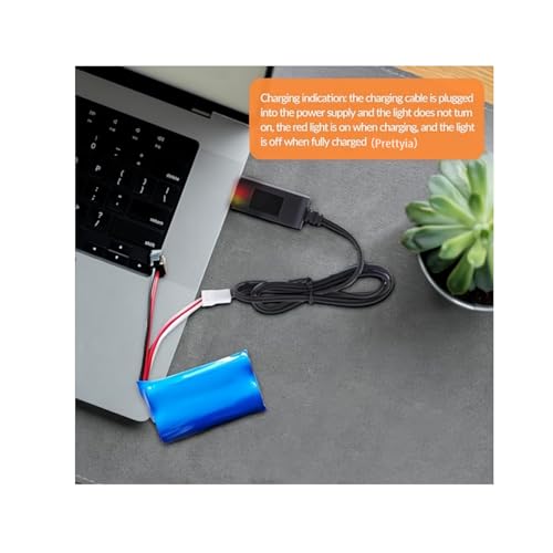 Gazechimp 3.7v Lithium Battery Charger | Replacement for Carrera Mario Remote Control RC Car Battery, USB Charging Cable Cord XH2.54mm 2P female connector