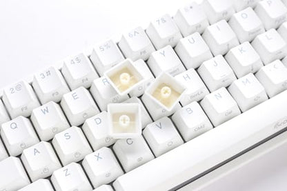 Ducky One 2 Pro Mini White Edition Mechanical Keyboard, RGB LED - Cherry Silver (US) - color: Cherry MX Silver