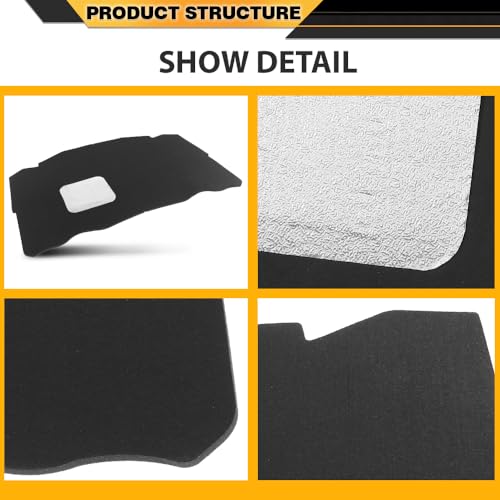 Hood Insulation Pad Compatible with Benz W124 E Class 1990-1995,300CE 300E 300TE 1990-1993,400E 500E 1992-1993,E320 E420 1994-1995,E500 1994 1246820726 - style: 1990-1995 Benz