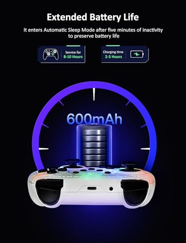 NexiGo Wireless Controller (No Deadzone) for Switch 2 and Switch, Bluetooth Controllers for Nintendo Switch with Vibration, Motion, Turbo and LED Light (Atmosphere) - color: Atomsphere, style: Regular